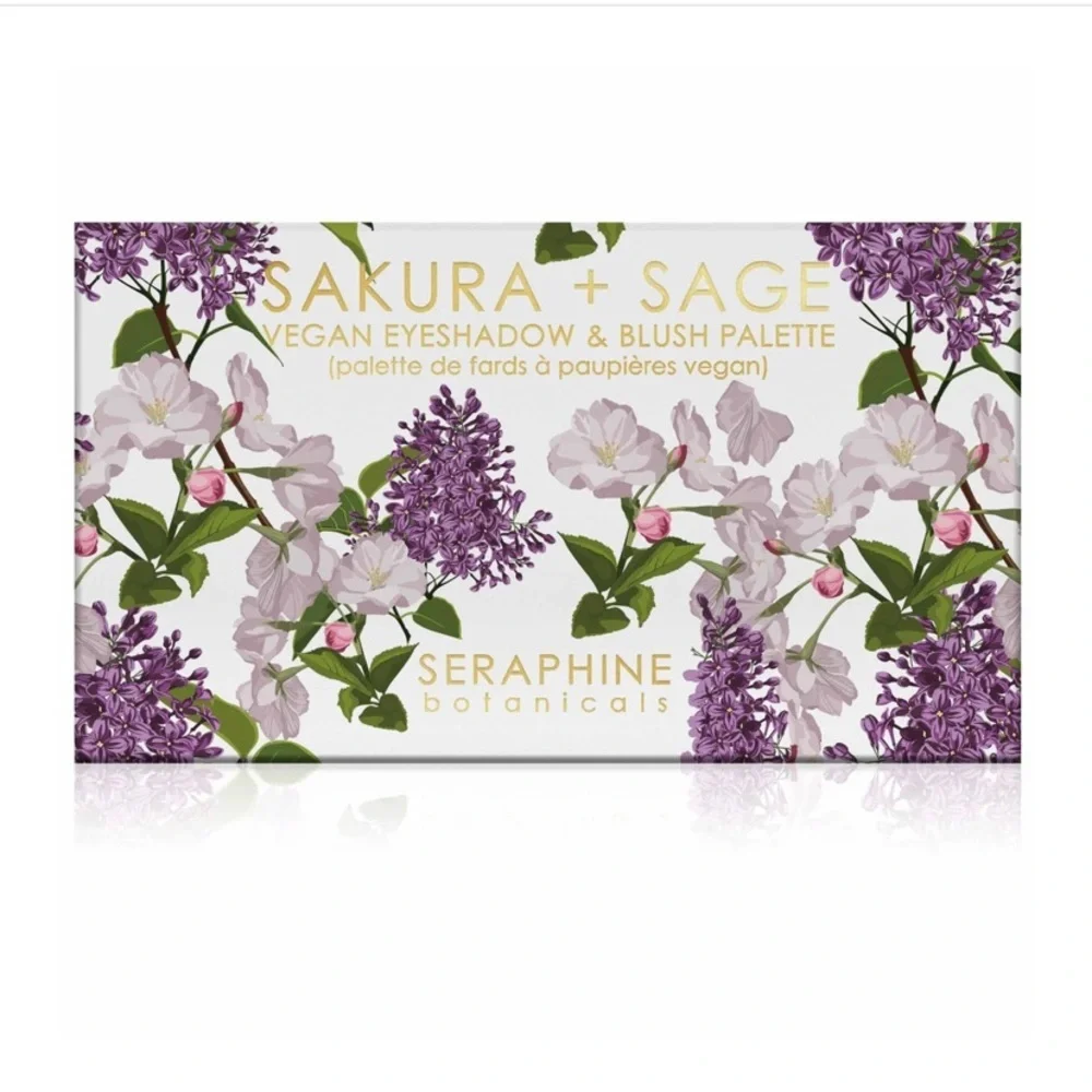 Seraphine Botanicals Sakura + Sage Eyeshadow Blush Palette Vegan NIB